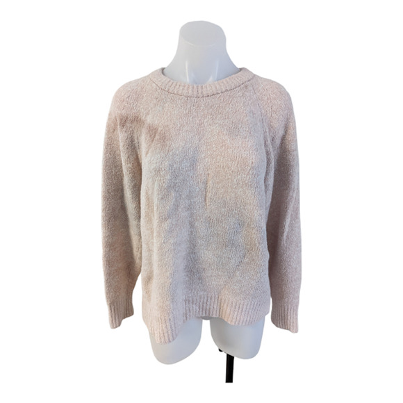 Lavie Womens Sz XL Knit Sweater Pullover Light Pink Wool Nylon Blend Crew Neck - Picture 1 of 10